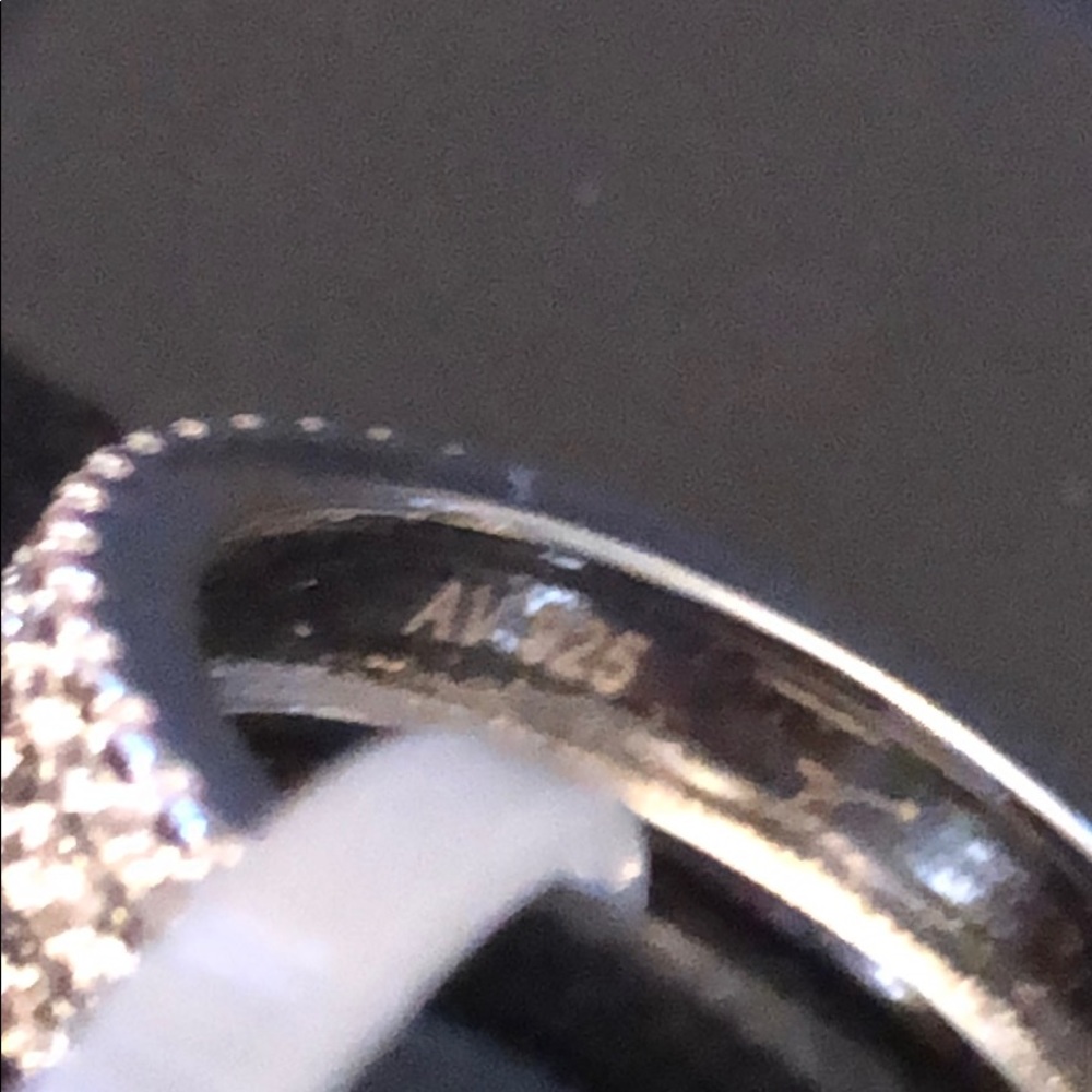 AVivo pave CZ SS anniversary ring Never use - Picture 2 of 5